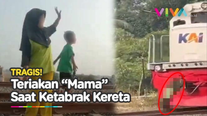 Detik-detik 4 Orang Tertabrak Kereta Hingga Terseret