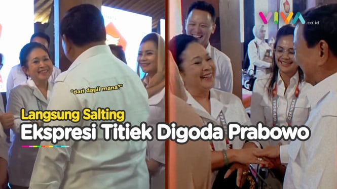 Momen Prabowo Goda Titiek Soeharto, Bikin Salah Tingkah!