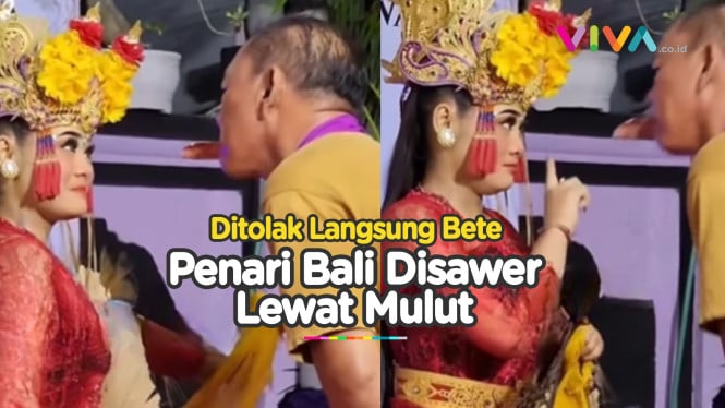 Tolak Disawer Lewat Mulut, Penari di Bali Dipuji Warganet