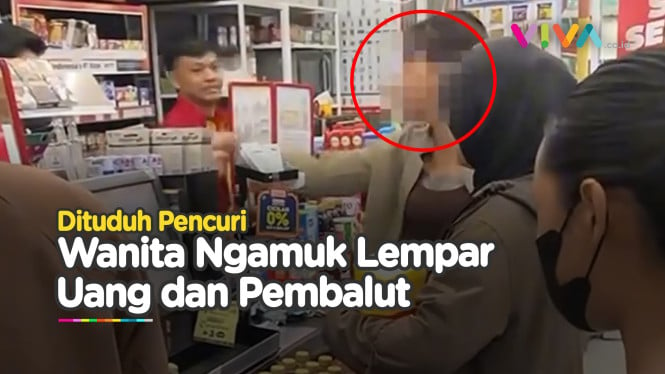 Ngamuk Dituduh Pencuri, Wanita Ini Gebrak 'Mental' Kasir