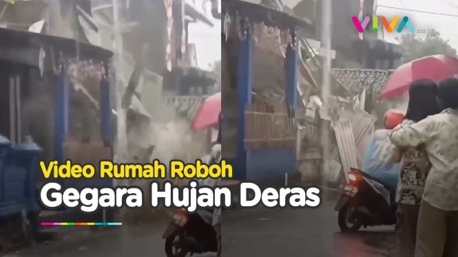 Detik-detik Rumah Warga di Garut Ambyar Tersapu Hujan