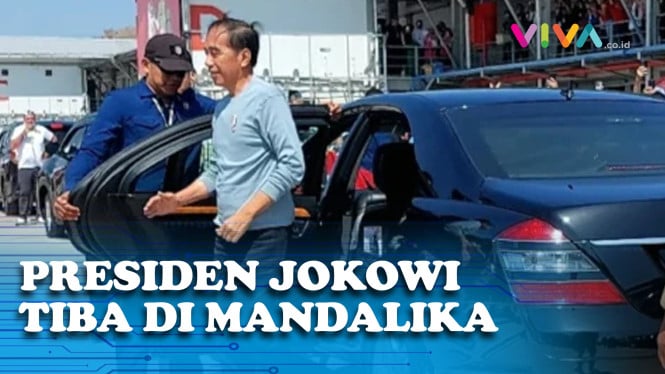 Jokowi Tiba di Sirkuit Mandalika, Siap Menyaksikan MotoGP