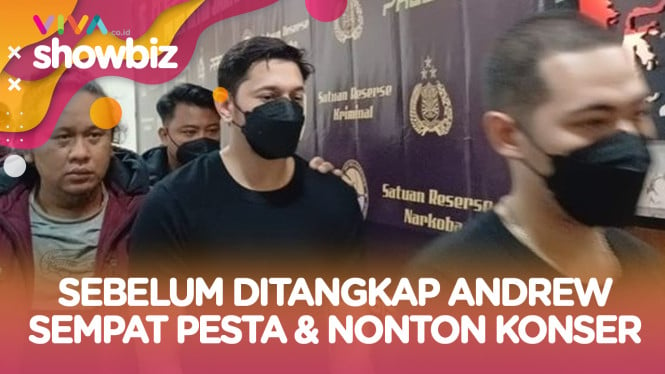 Andrew Andika CS Pesta Narkoba Sebelum Ditangkang