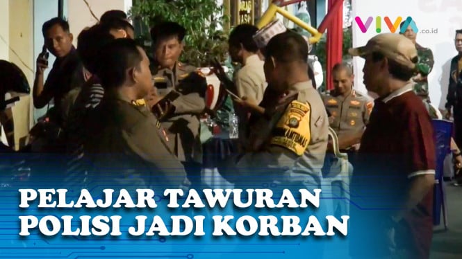 Polisi Disiram Air Keras oleh Pelajar Aksi Tawuran