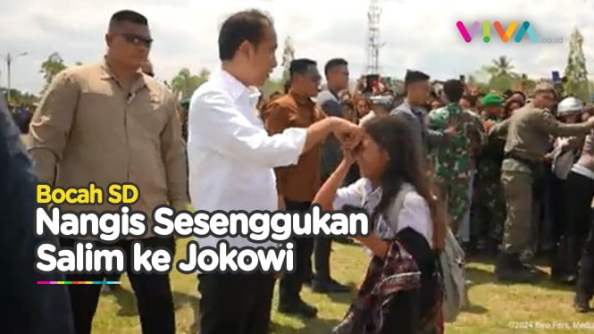 Ribuan Warga TTU Lepas Jokowi, Bocah Nangis Sesenggukan