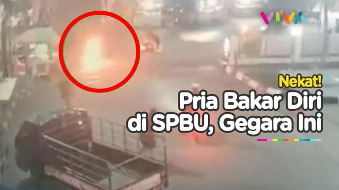 Video Pria Bakar Diri Sendiri di SPBU, Usai Masalah Keluarga