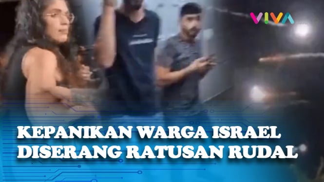 Warga Israel Bersembunyi Saat Iran Luncurkan Ratusan Rudal