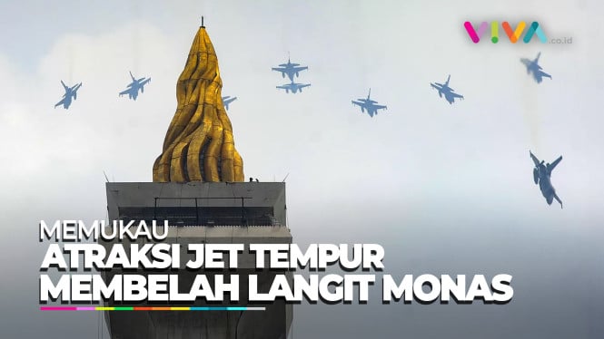 Atraksi Spektakuler Jet Tempur di HUT TNI Ke-79