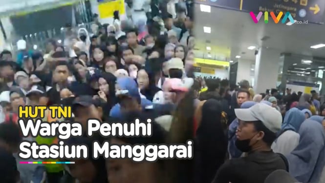 HUT TNI, Stasiun Manggarai Padat