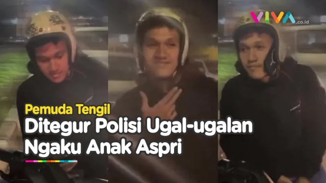 Muka Tengil Pemuda Disetop Polisi Usai Ugal-Ugalan