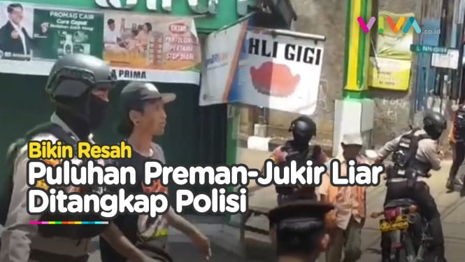 Bikin Resah Warga, Preman dan Juru Parkir Liar Diamankan Pol