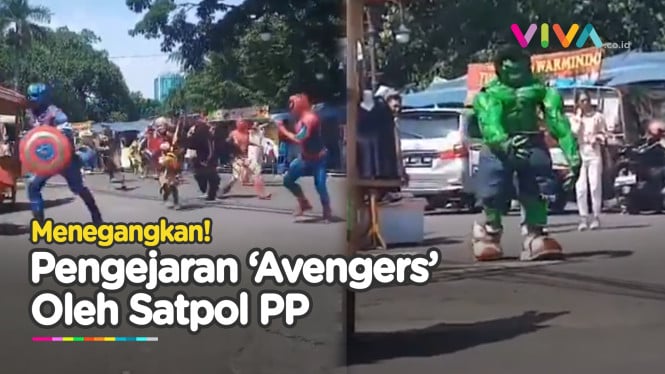 Avengers Endgame! Super Hero Kocar-kacir Diuber Satpol PP