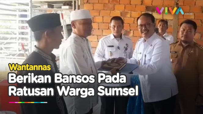 Ratusan Warga Sumsel Terima Langsung Bansos Dari Wantennas