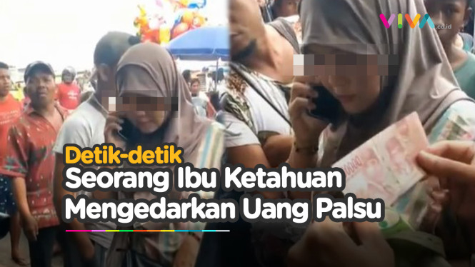 Viral! Seorang Ibu Tertangkap Edarkan Uang Palsu