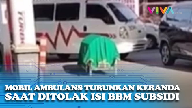 Ditolak Isi BBM Subsidi, Ambulans Turunkan Keranda di SPBU