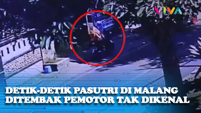 CCTV Penembakan OTK ke Arah Pemotor di Malang