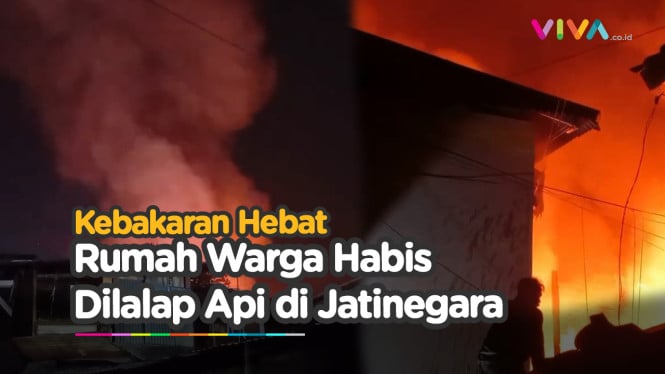 Kobaran Api Melahap Beberapa Rumah di Jatinegara