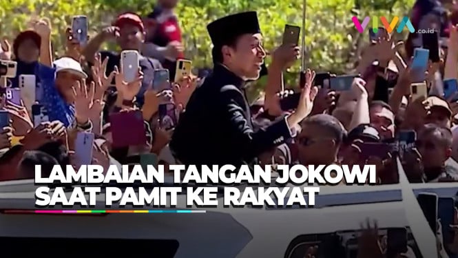 Lambaian Tangan Terakhir Jokowi di Istana Merdeka