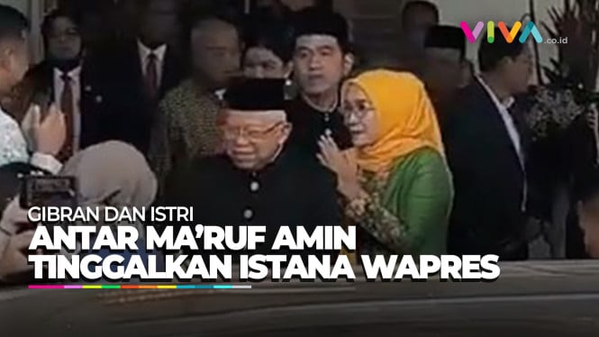 Perpisahan Gibran dengan Ma'ruf Amin di Istana Wapres