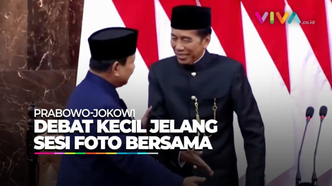 Debat Kecil Prabowo-Jokowi Jelang Foto Bersama