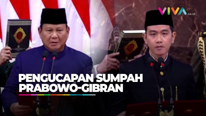 VIDEO Prabowo-Gibran Ucap Sumpah sebagai Presiden dan Wapres