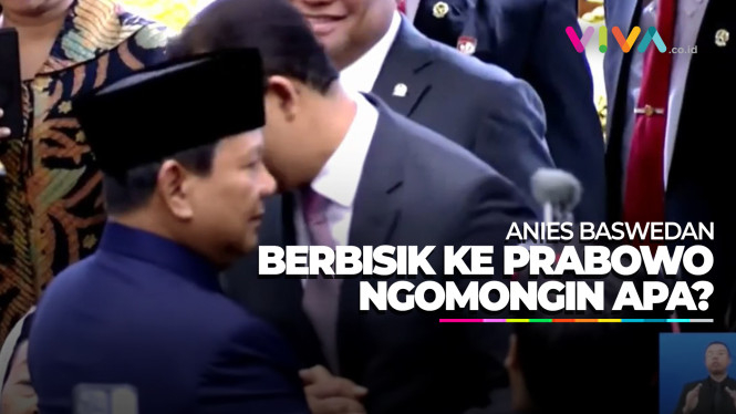 Tertangkap Kamera, Anies Bisik-bisik ke Telinga Prabowo