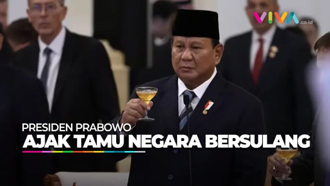 Momen Caggung Presiden Prabowo Ajak Tamu Negara Bersulang