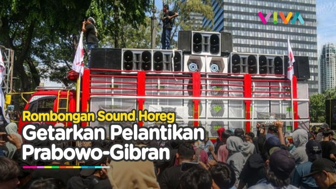 Puluhan Sound Horeg Getarkan Pelantikan Prabowo-Gibran