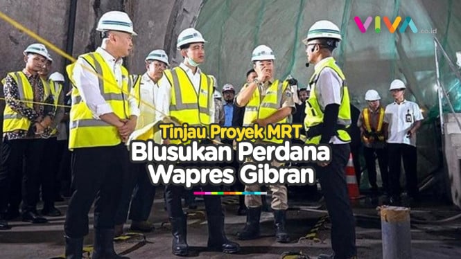 Aksi Blusukan Wapres Gibran Masuk Terowongan MRT