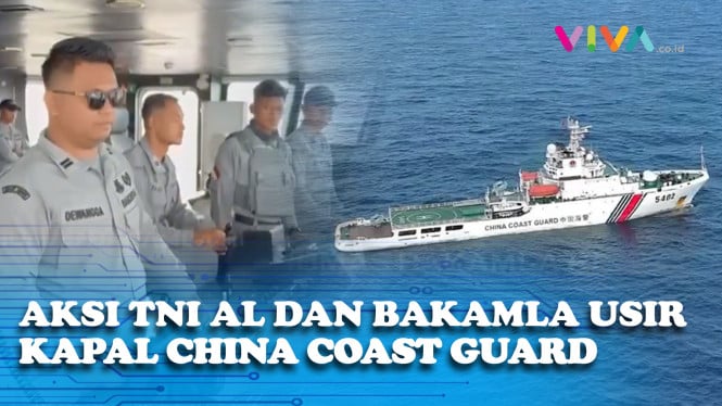 TNI AL dan Bakamla Usir Kapal China Coast Guard di Natuna