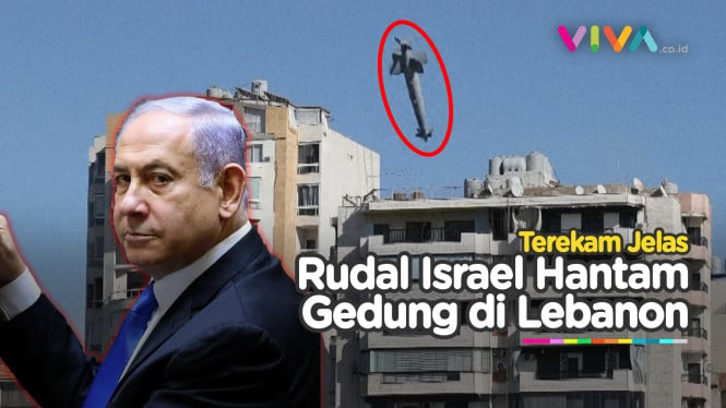 Terekam Kamera! Detik-Detik Rudal Israel Hancurkan Apartemen