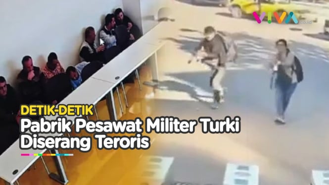 Detik-detik Pabrik Pesawat Militer Turki Diserang Teroris