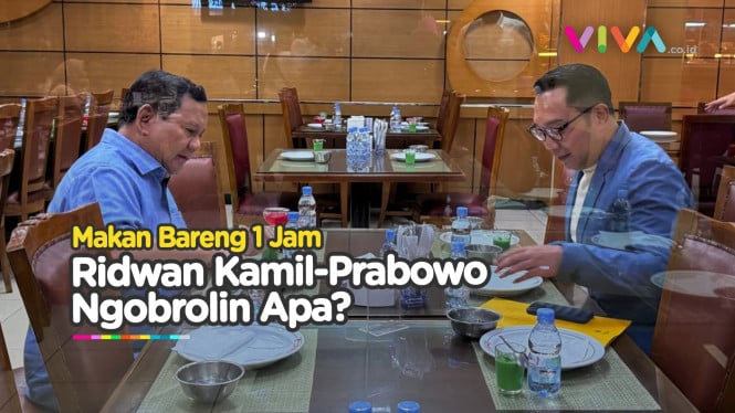 Diam-diam Prabowo Makan Malam Bareng Ridwan Kamil