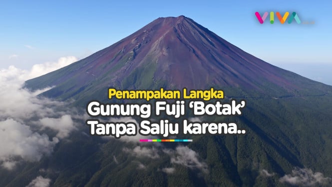 LANGKA! Gunung Fuji Tanpa Salju dalam 130 Tahun