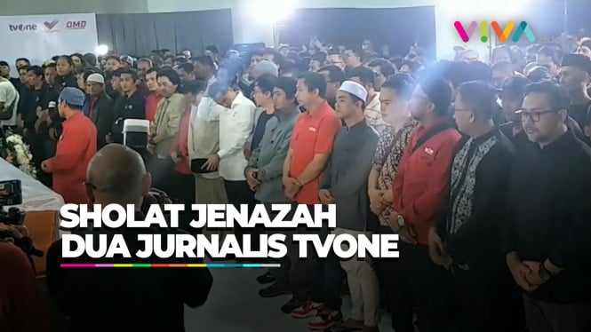 Sholat Jenazah 2 Jurnalis TVone Saat Penyambutan Terakhir