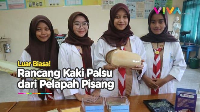 Kaki Palsu dari Limbah Pelepah Pisang Oleh Siswi di Pati