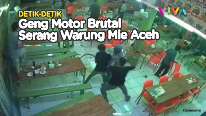 Geng Motor Serang Tempat Makan, Pengunjung Berlarian