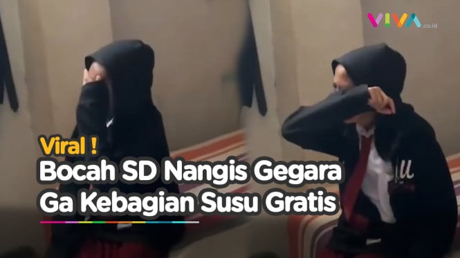 Viral! Bocah SD Menangis Tak Kebagian Susu dari Gibran