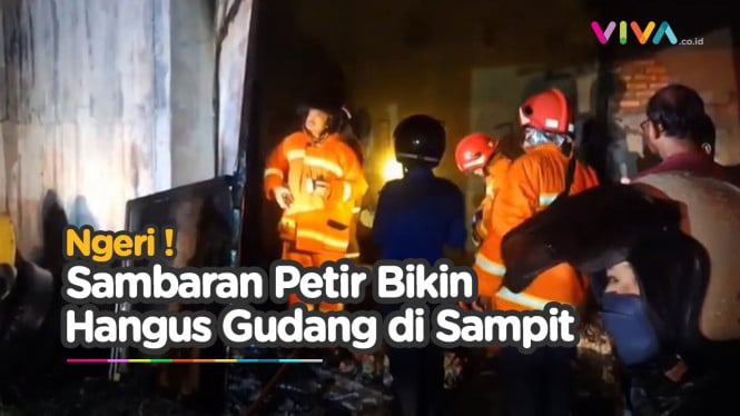 Akibat Sambaran Petir, Gudang di Sampit Hangus Terbakar