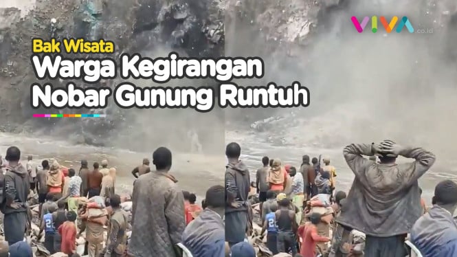 Warga Tantang Maut! Tonton Gunung Runtuh dari Jarak Dekat