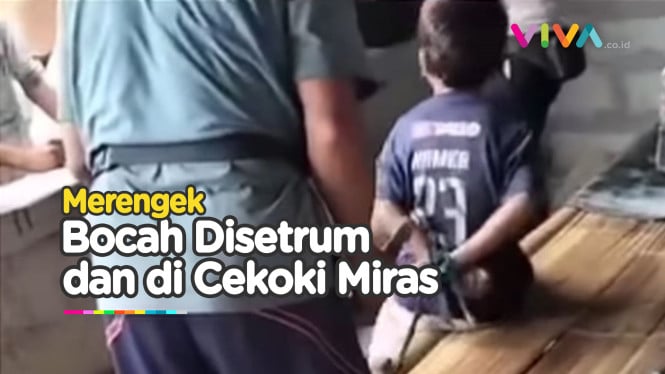 BIADAB! Jerit Tangis Bocah Disetrum-Dicekoki Miras Warga