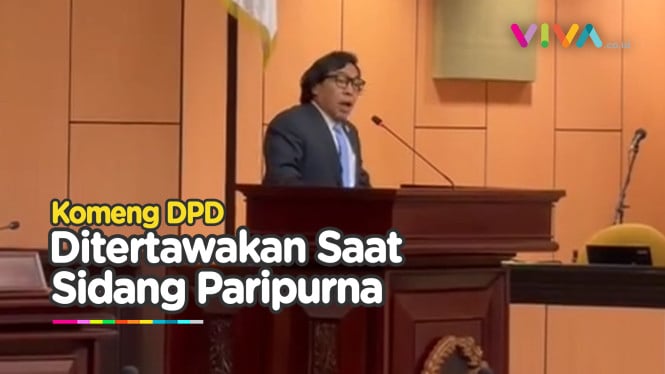 Aksi Kocak Komeng di Hadapan Anggota DPD "Jangan Berisik.."