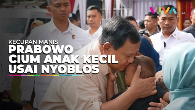 Momen Hangat Prabowo Peluk dan Cium Anak-anak Bojong