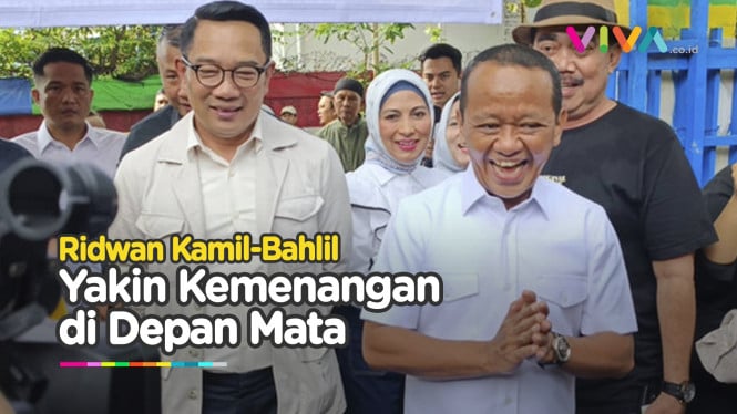 Didampingi RK Nyoblos, Bahlil Ngaku Plong dan Yakin Menang