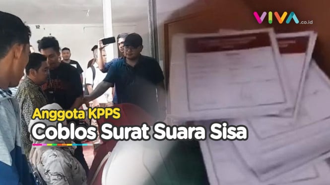 LICIK! Oknum Anggota KPPS Coblos Kertas Suara Sisa