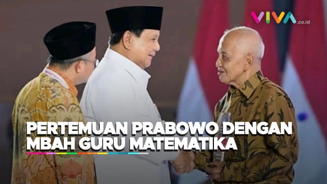 Prabowo Apresiasi Mbah Guru Matematika dan Guru Kuswanto