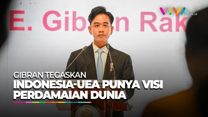 Gaya Gibran Sambut Presiden UEA Pakai 'Jambul Baru'