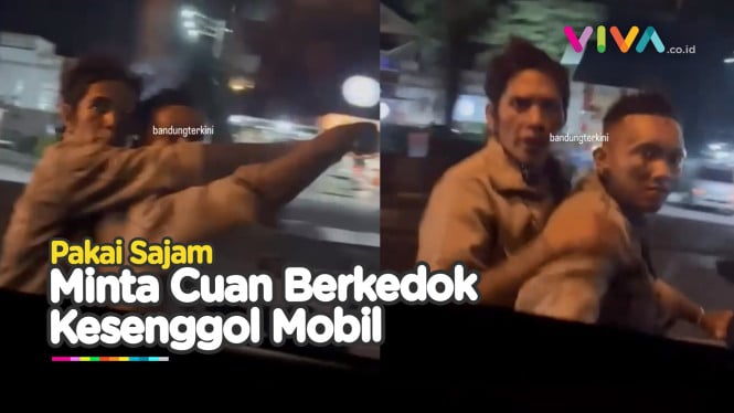 Aksi Licik Ngemis Cuan, Kesenggol Mobil Berujung Ancaman