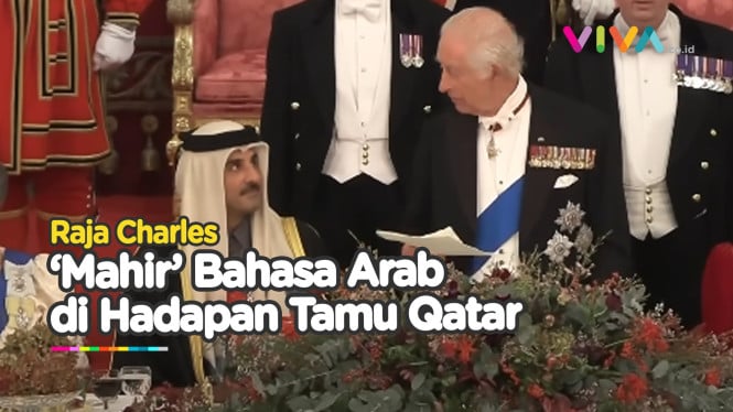 Raja Charles Bicara Bahasa Arab Terima Tamu Istimewa Qatar