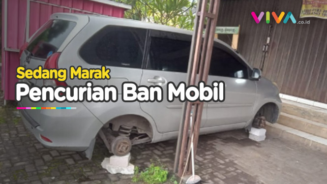 Parkir di Area Minim Pengawasan, Ban Mobil Jadi Batu Ringan